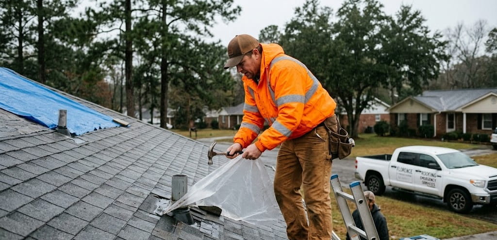 Storm Damage Roof Repair in Florence